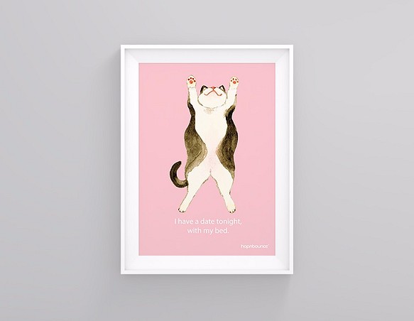 貓貓 貓咪 水彩 手繪 插畫 複製畫 海報 第1張的照片
