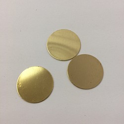 真鍮板コイン型径φ30mm×厚みｔ0.6mm 5枚セット 1枚目の画像