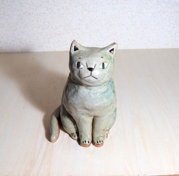 陶　かわいい猫の置物         『純喫茶くりいま』 1枚目の画像