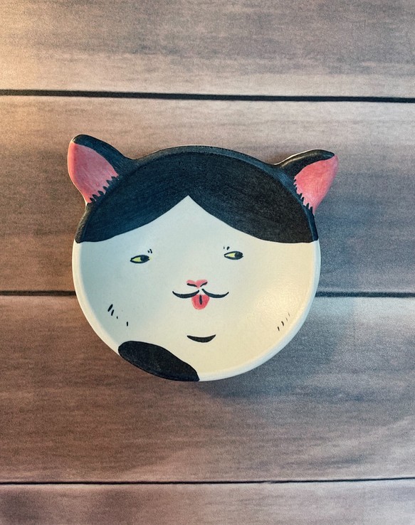 陶瓷黑白貓小碟 豆皿 第1張的照片