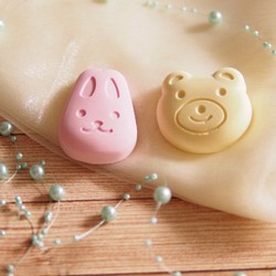 ［兔子與熊］可愛動物造型石膏擴香風口夾 第1張的照片