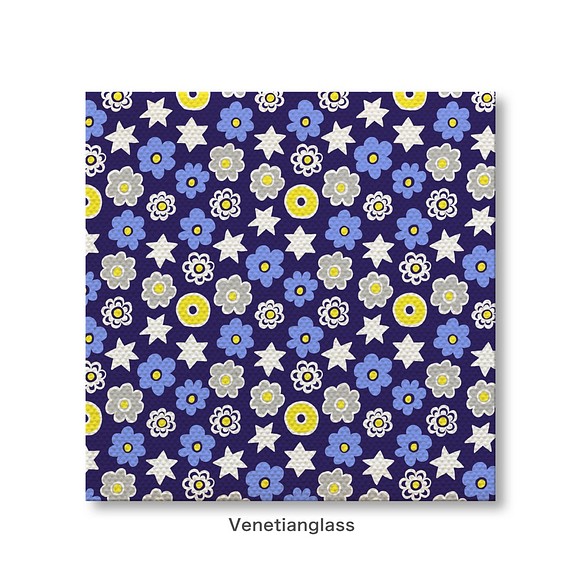 ベネチアングラス 星 花柄 おしゃれ かわいい 北欧 植物 アートパネル ファブリックボード 壁掛け インテリア 絵画 1枚目の画像