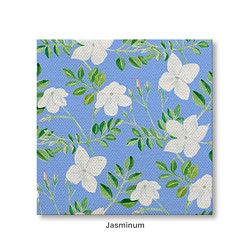 ジャスミン 花柄 おしゃれ かわいい 北欧 植物 アートパネル ファブリックボード 壁掛け インテリア 絵画 ボタニカル 1枚目の画像