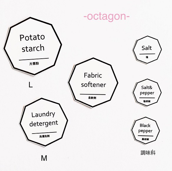 耐水ラベルシール・octagon 1枚目の画像