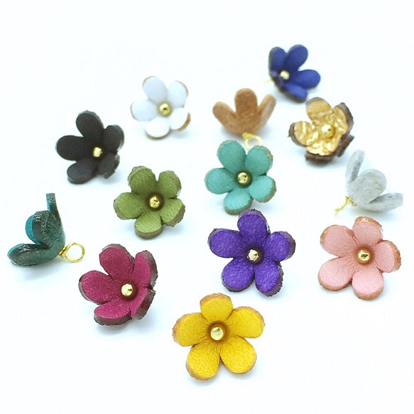 【Lea flowers】ジャスミン　ピン付きタイプ　same color 2 pieces 1枚目の画像