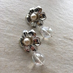 ❤silver flower   ～piece/earrings～ 1枚目の画像