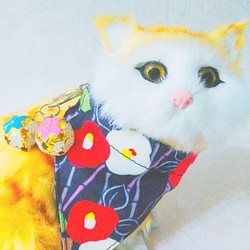 加小號 - 手工製作的寵物三角巾，狗圍巾，貓領巾，寵物飾品 第1張的照片