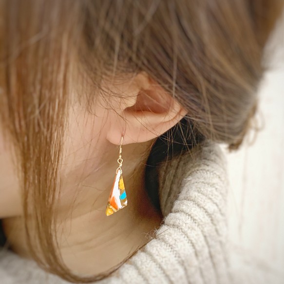 【JORIE】 COPPER TURQUOISE earrings 1枚目の画像