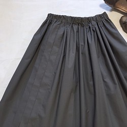 コットン100％タックを入れギャザースカート   【受注製作】色、サイズ有り 1枚目の画像