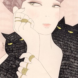 猫（ねこ） 絵画 のおすすめ人気通販｜Creema(クリーマ) 国内最大の