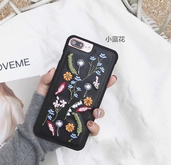 ボタニカル 刺繍 花柄 Iphone ケース おしゃれ ファッション 海外 レザー風 Iphoneケース カバー Su 通販 Creema クリーマ ハンドメイド 手作り クラフト作品の販売サイト