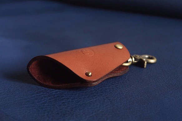 【 艸一田人 】手工真皮鑰匙包設計款｜鑰匙圈｜配件 第1張的照片