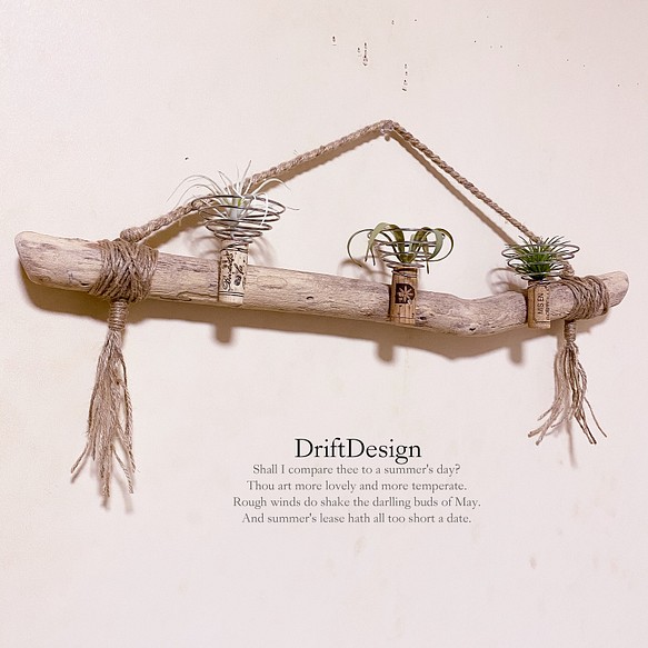 すずらん 〜Drift Design〜 綺麗め味わい流木のお洒落な多用途３連