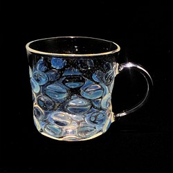 耐熱ガラス　水玉マグカップ Light Blue 1枚目の画像