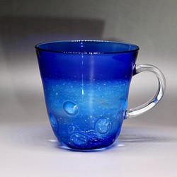 耐熱ガラス　銀河マグカップ  blue 1枚目の画像