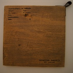 レザー付木製鍋敷き　ナチュラル 1枚目の画像