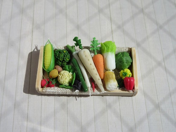 野菜いっぱいトレー　マグネット 1枚目の画像