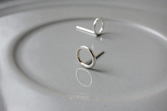 圈圈純銀耳環 #01 sterling silver earrings 手作創意飾品 handmade jewelry 第1張的照片