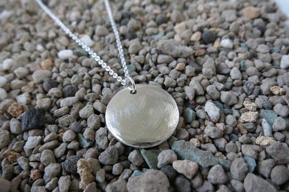 銼紋質感純銀項鍊 #01 sterling silver necklace 手作飾品 handmade jewelry 第1張的照片