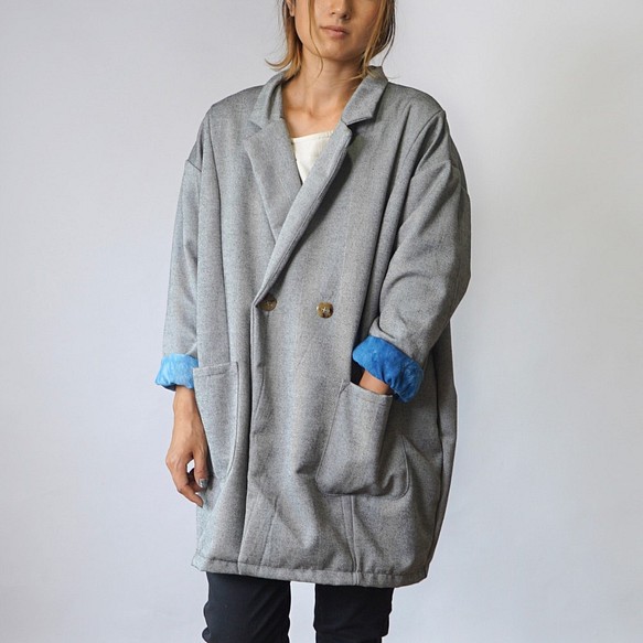 Daruma Cocoon Jacket 襯裡 / 人字紋 / Mikawa Textile 第1張的照片