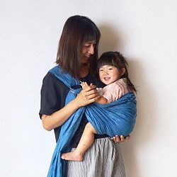 嬰兒背帶 / Hon Aizen Light Indigo / Mikawa Textile 第1張的照片
