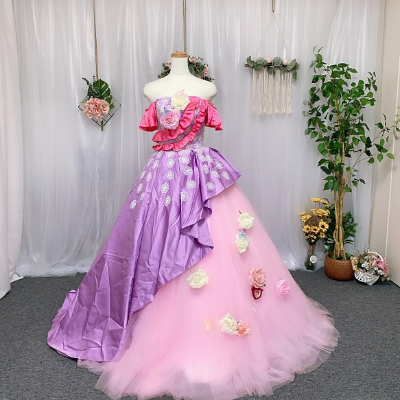 ピンクバラドレスオーダーフォーマル/ドレス