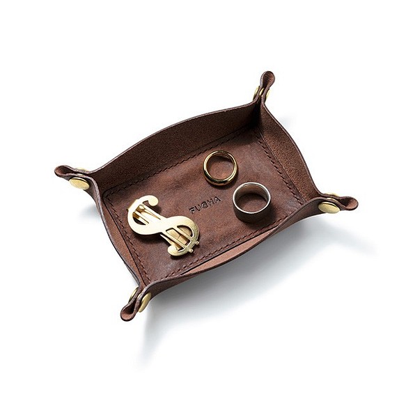 皮革製托盤 {Brown] / TRAY [BROWN] 小袋子 雜貨 Gift Leather 第1張的照片