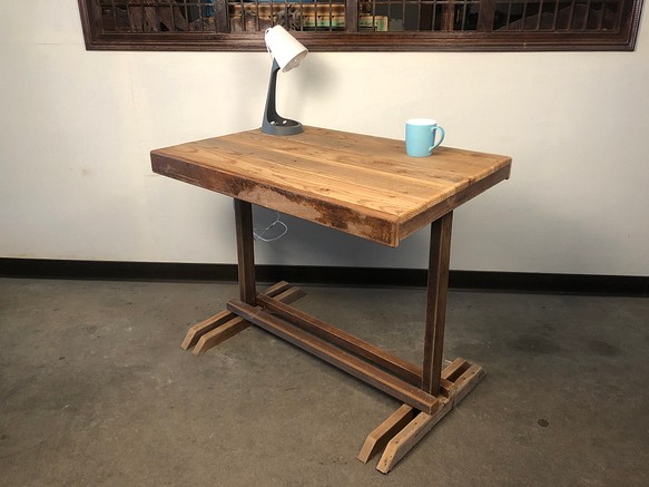 懷舊復古老木桌餐桌古道具鄉村手工藝 深63.5 寬90 高74.1cm 第1張的照片