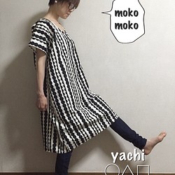 再販☆moko ☁︎moko☁︎stripe 楽ちんONE PIECE 1枚目の画像