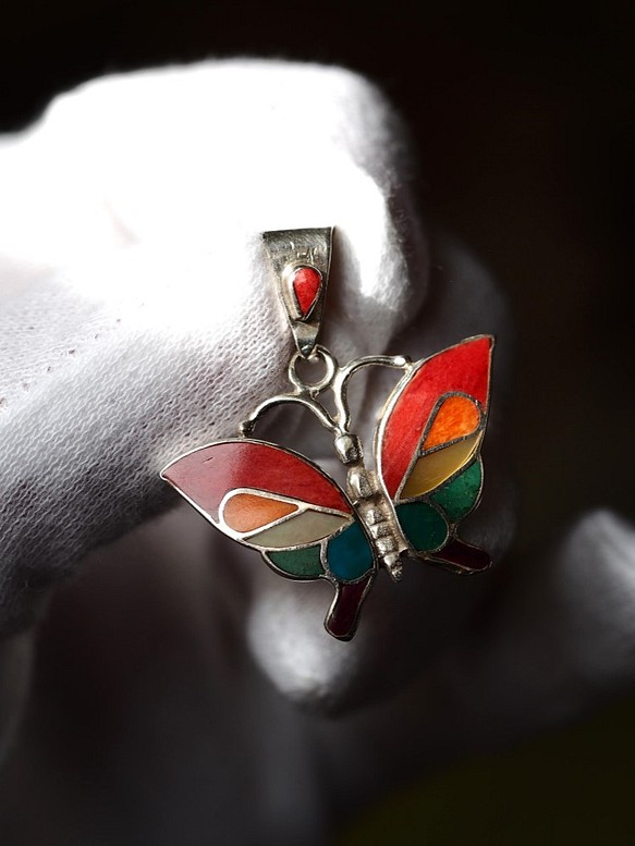 S950　Butterfly pendant top❀ 1枚目の画像