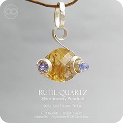 Rutil Quartz Silver Jewelry Pendant H130  ✡ 星紀訊息 ✡ 第1張的照片
