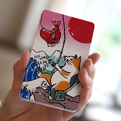 モバイルバッテリー　浮世絵（釣り猫） 1枚目の画像