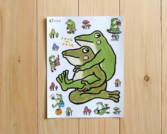 貼紙背馱青蛙 L 碼 第1張的照片
