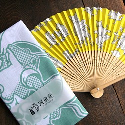 [免費送貨]折疊風扇和Tenugui夏季清涼套裝 第1張的照片