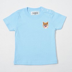 TEE SHIRT SMILE PATCH for BABY (PALE BLUE) 第1張的照片