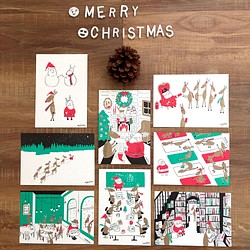 聖誕卡A套餐-2019聖誕老人與馴鹿日常明信片 : 1-8 號 8張入 第1張的照片