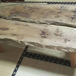 木製 テーブル 白樫 アンティーク調 1枚目の画像