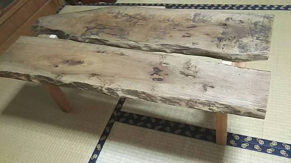 木製 テーブル 白樫 アンティーク調 1枚目の画像