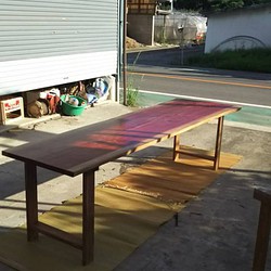 オーダーメイド ダイニングテーブル テーブル ベンチ 1枚目の画像