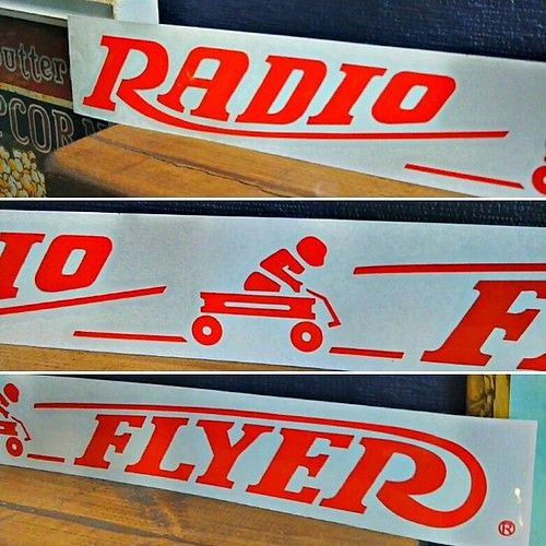 ラジオフライヤー/ ステッカー（レッド） 2枚セット #Radio Flyer