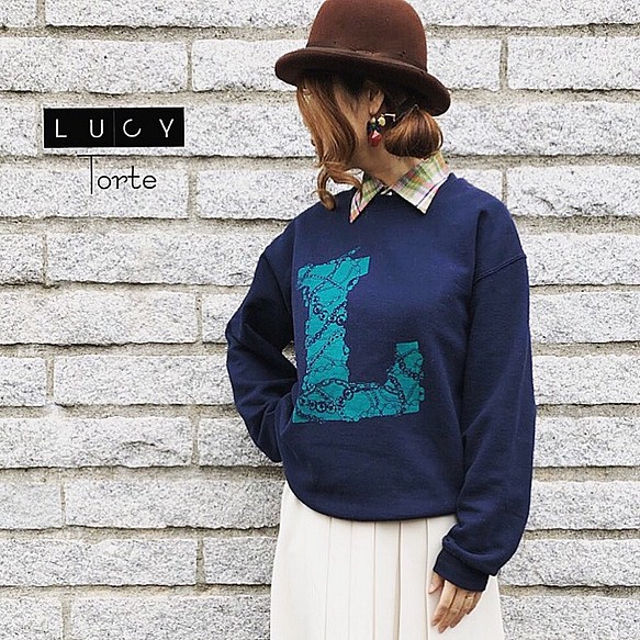 Lロゴ スウェット【NAVY】 スウェット・トレーナー LUCY Torte 通販