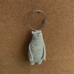 熊鑰匙扣，可向後伸展電線鑰匙扣Amigurumi（sb0001） 第1張的照片