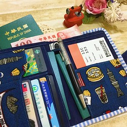 旅行や旅行のパスポートパッケージ/パスポートホルダー/パスポートホルダー - 台湾（青） 1枚目の画像