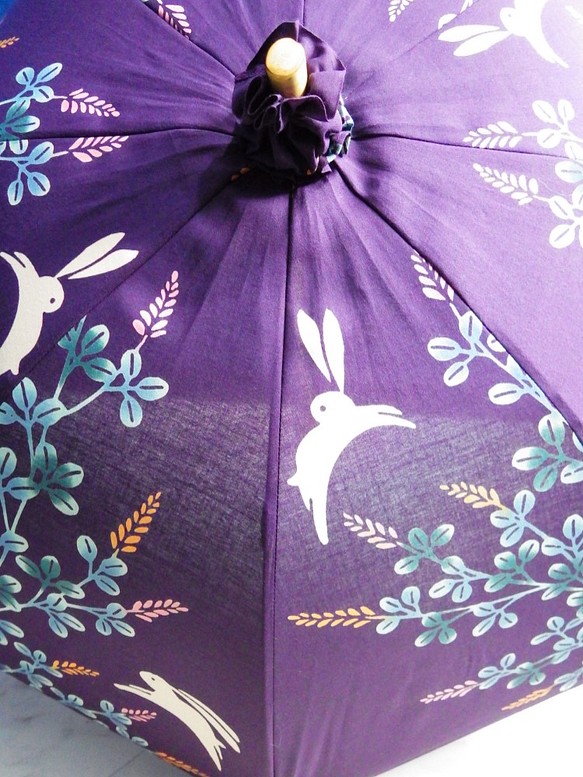 浴衣から生まれた日傘　もっと奥へと 暮色を誘う森の兎 1枚目の画像