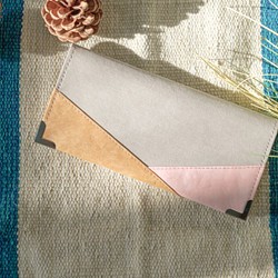 ◬ 集色 | patchwork 系列 ◬ 長款錢包 － 水洗牛皮紙/皮革紙產品 第1張的照片