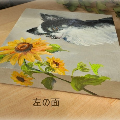 オーダーメイド ペットと花の油絵 絵画 mimoza 通販｜Creema(クリーマ 