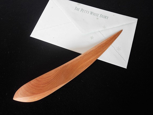 【受注製作】木製ペーパーナイフC（ミズメザクラ天然木） 1枚目の画像