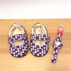吱吱喳喳-磚塊嬰兒學步鞋含奶嘴夾(彌月禮盒) 第1張的照片