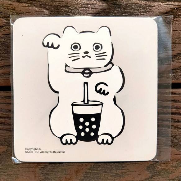 貓 貓咪 喵 圓磁鐵 吸鐵 輕磁鐵 冰箱 鐵 吸 招財貓 扁磁鐵 紀念品 cat 第1張的照片