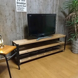 iron×wood キャスター付きTVボード 1200*300*h400 ☆お色選べます☆